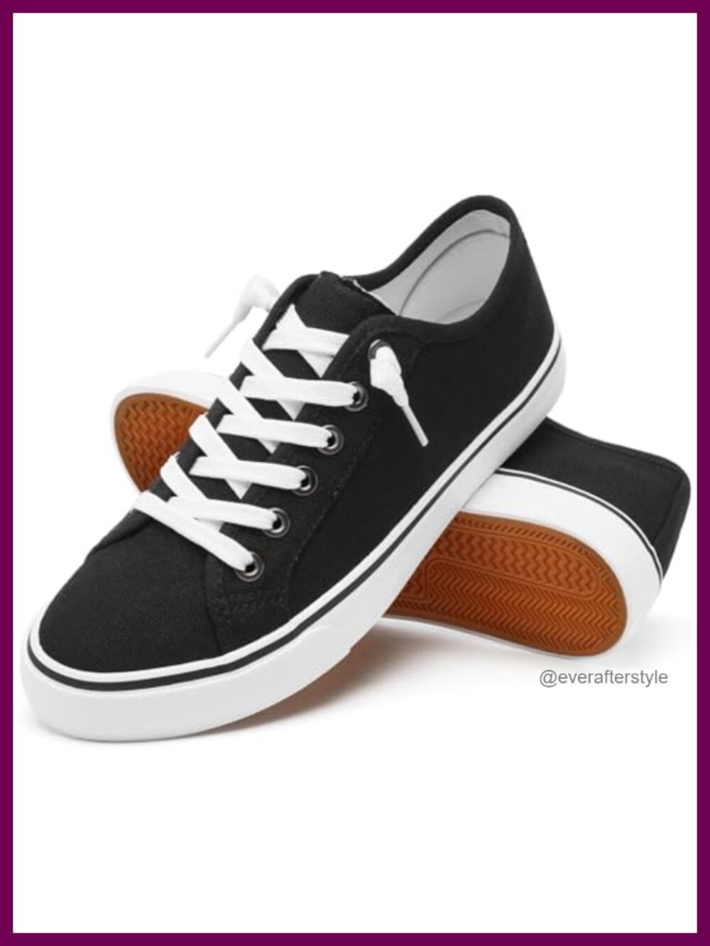 Women's Canvas Sneakers Slip On Non Slip Low Top Lace Up Casual Shoes